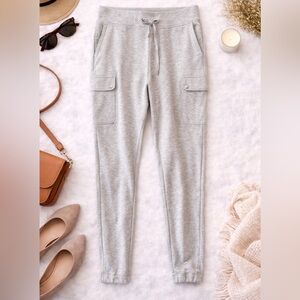 Lauren Ralph Lauren Gray Cargo Sweatpants Size Large Drawstring Lounge Pants